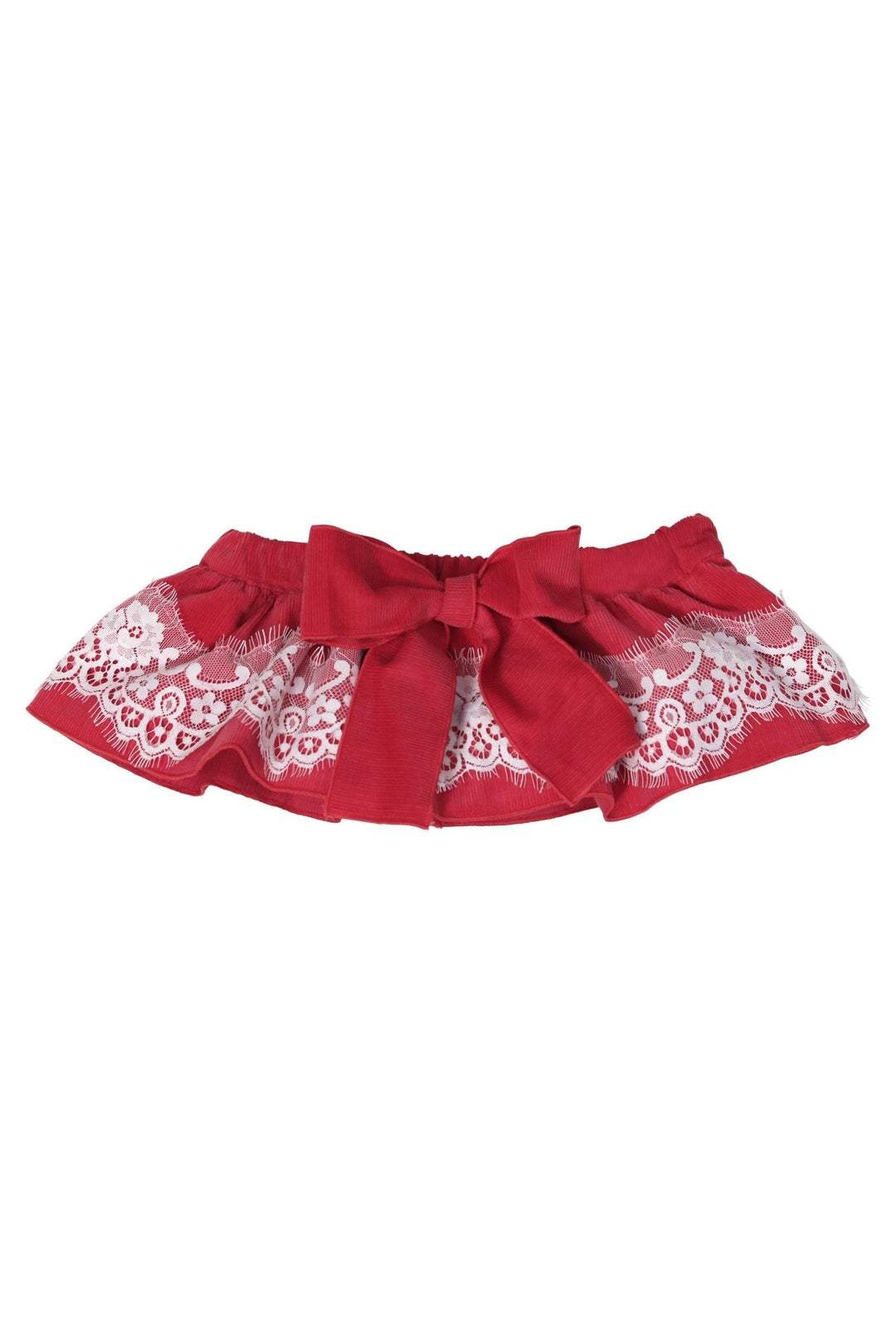 Phi "Hattie" Strawberry Red Cord Lace Bloomers - Millie and John