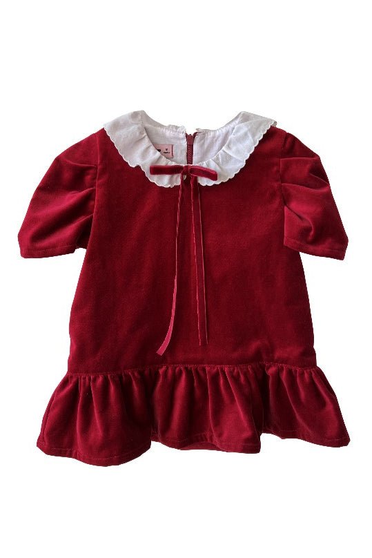 Phi "Miriam" Burgundy Velvet Dress - Millie and John