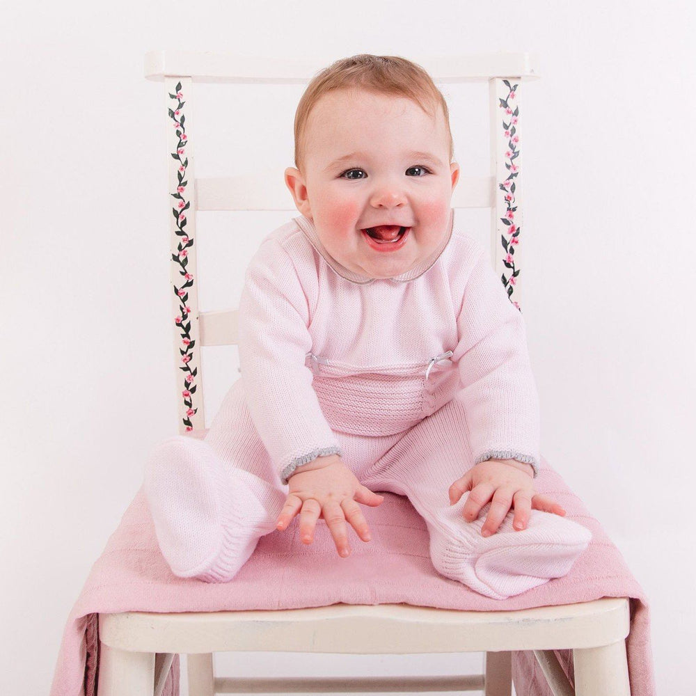 Dandelion Pink & Grey Knitted 2-Piece Set | Millie and John