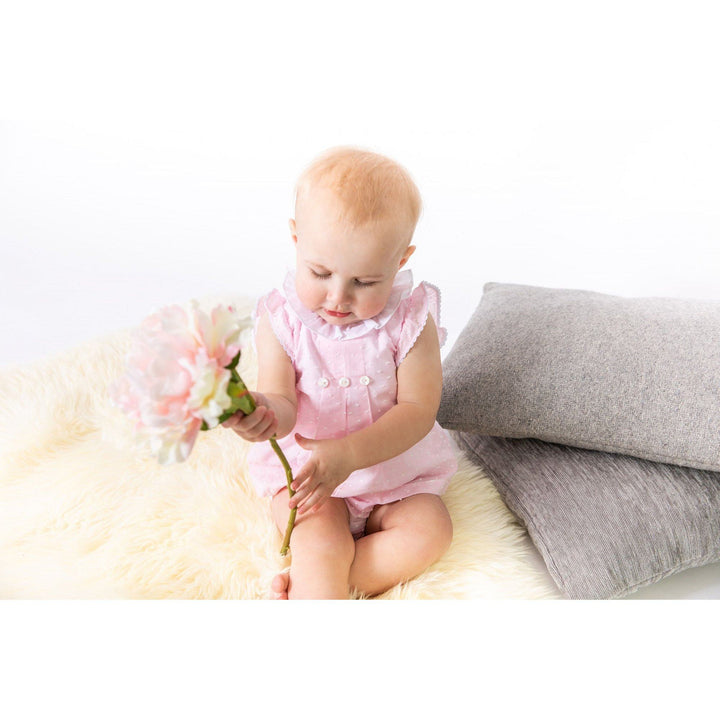 Dandelion Pink Plumeti Dot Dress & Knickers | Millie and John