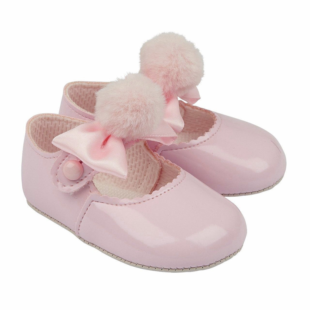 Baypods Pink Pom Pom Soft Sole Shoes | Millie and John
