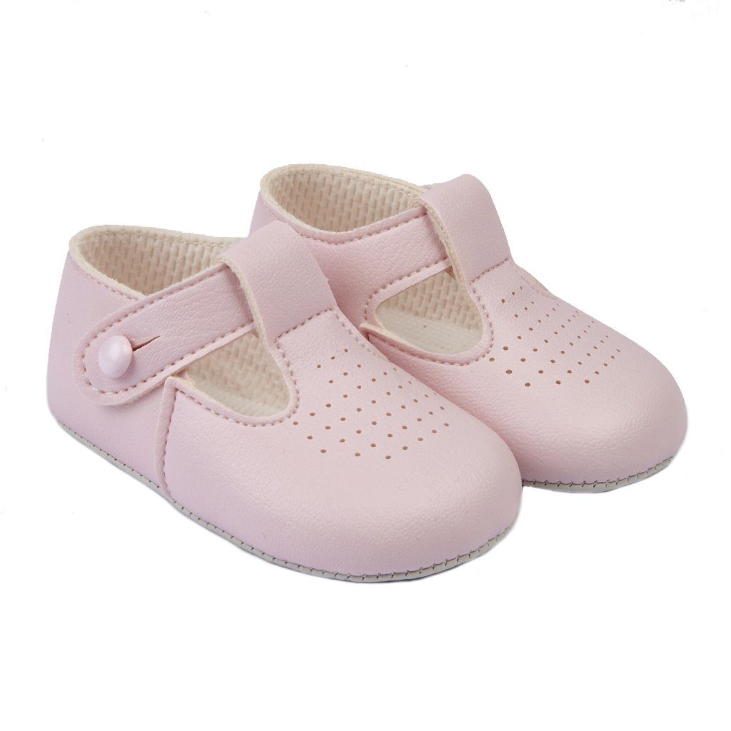 Baypods Pink T-Bar Soft Sole Shoes | Millie and John