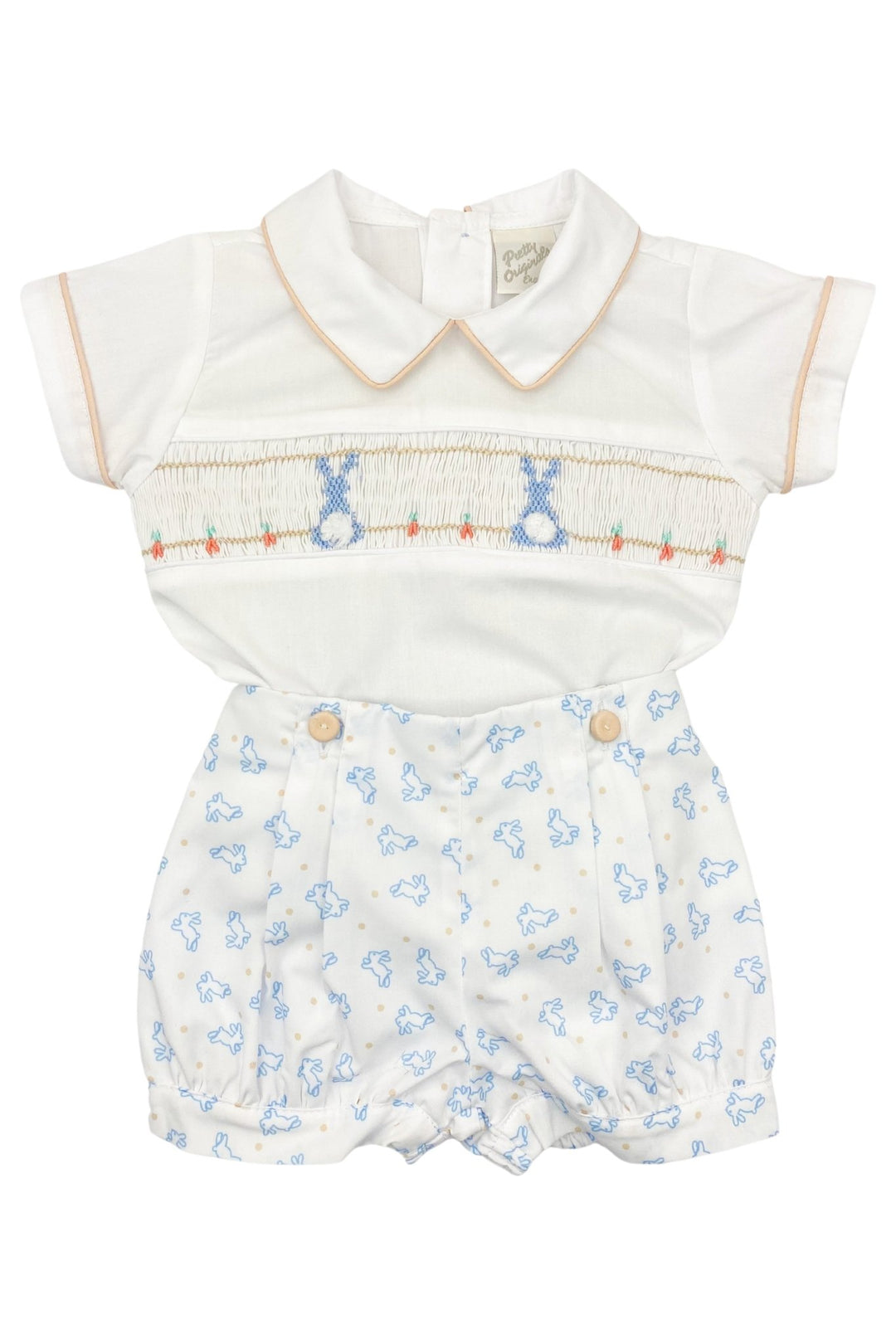 Pretty Originals "Silas" Smocked Bunny Shirt & Shorts - Millie and John