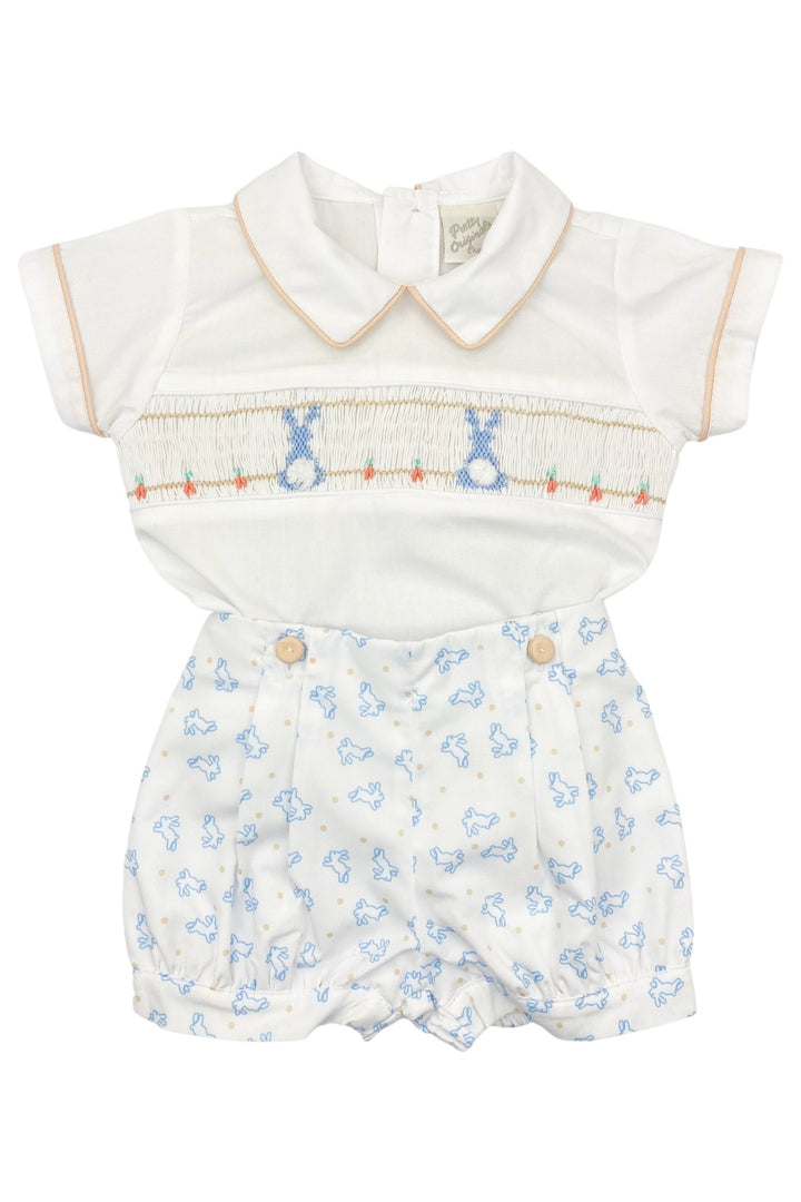 Pretty Originals "Silas" Smocked Bunny Shirt & Shorts - Millie and John