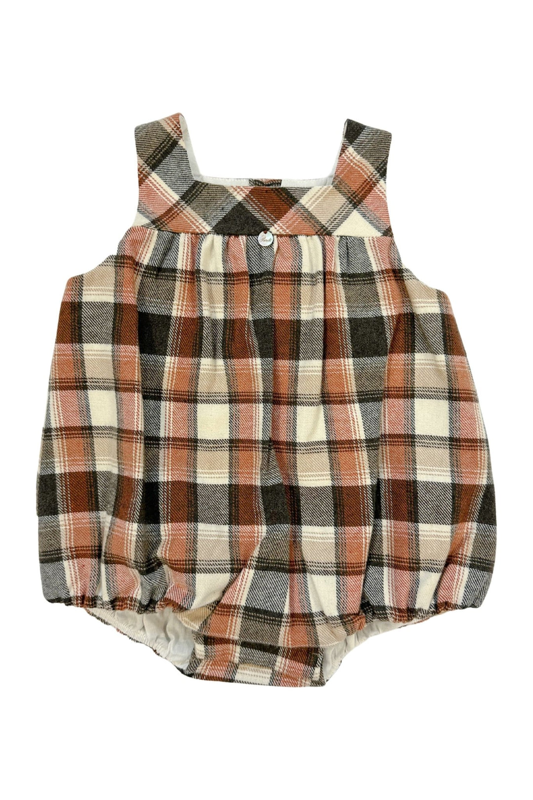 Pureté du Bebe "Holden" Rust Tartan Romper - Millie and John