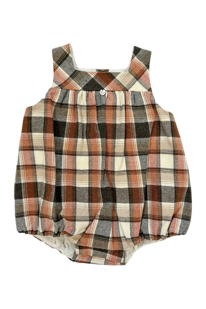 Pureté du Bebe "Holden" Rust Tartan Romper - Millie and John