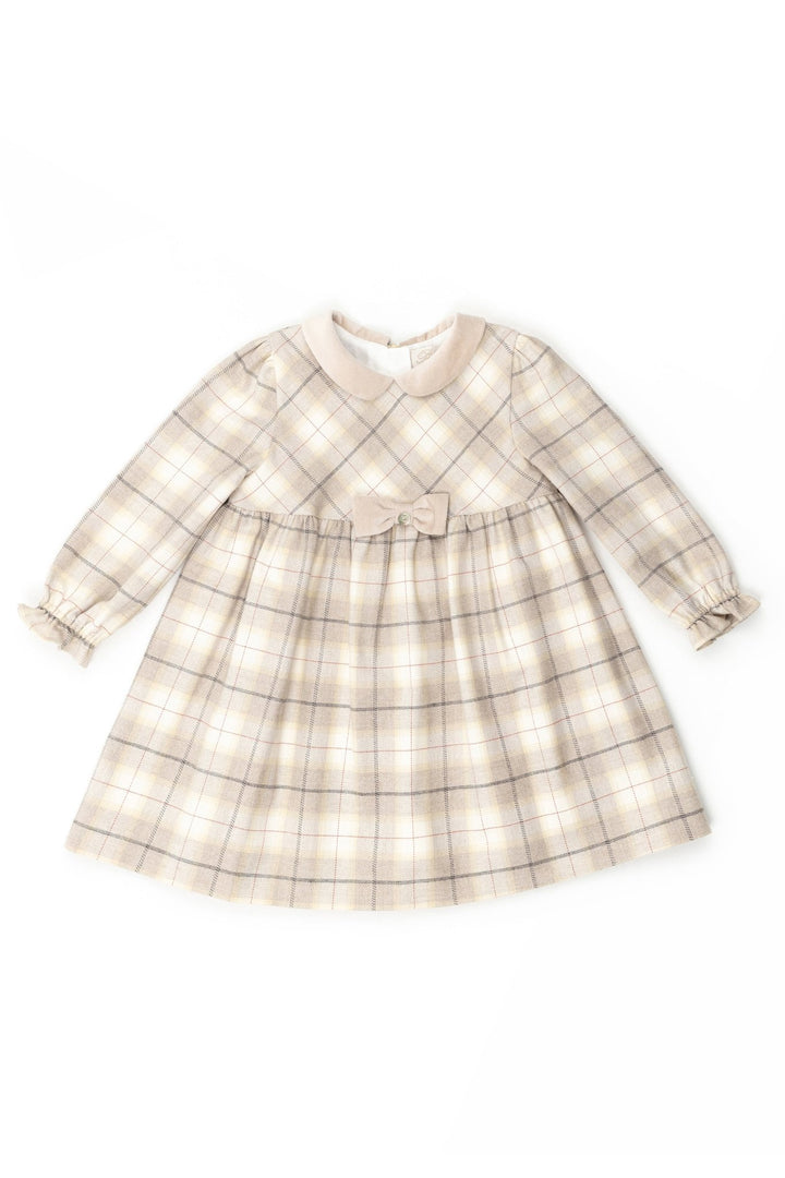 Pureté du Bebe "Mira" Stone Tartan Dress - Millie and John