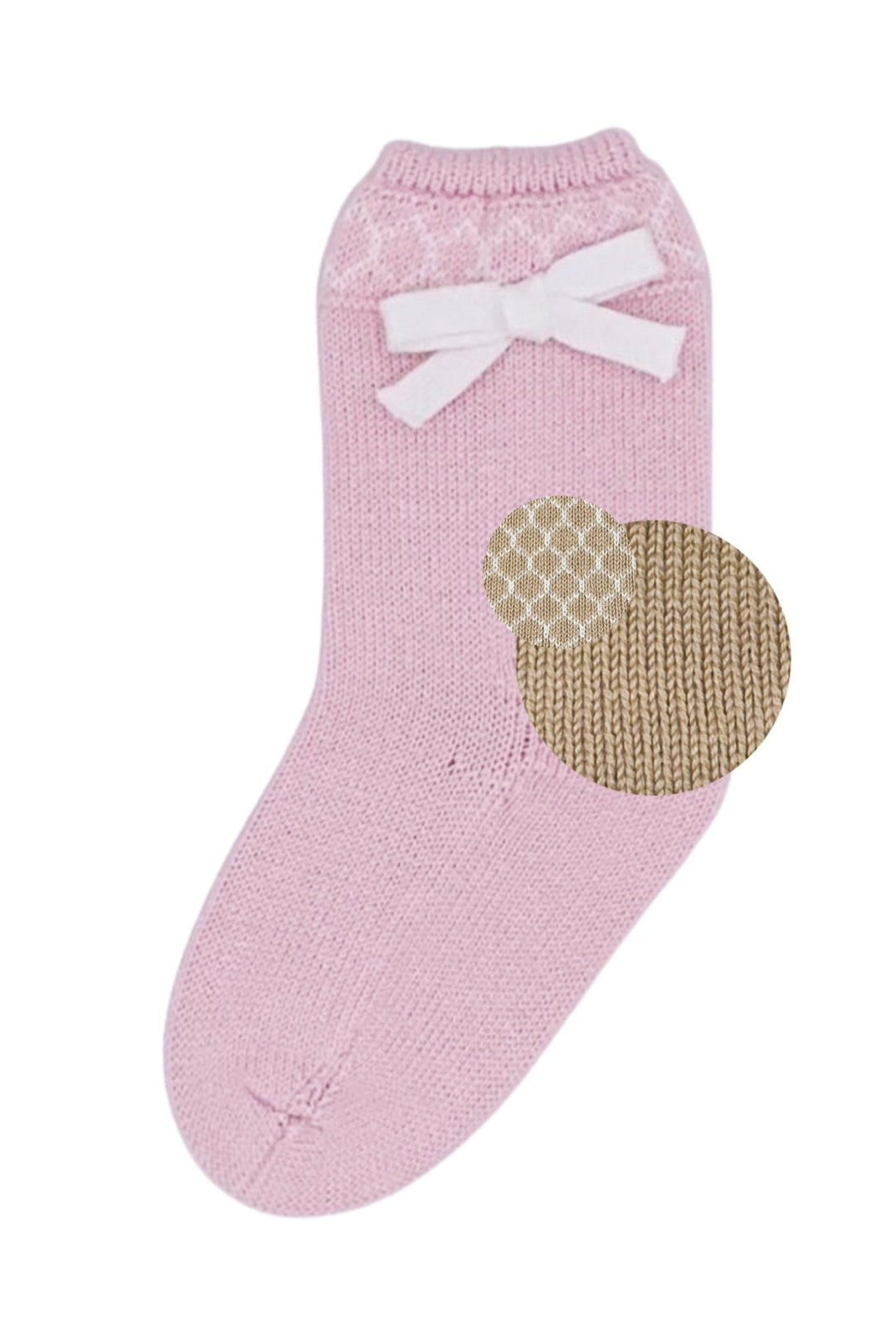 Rahigo Camel Knee High Bow Socks - Millie and John