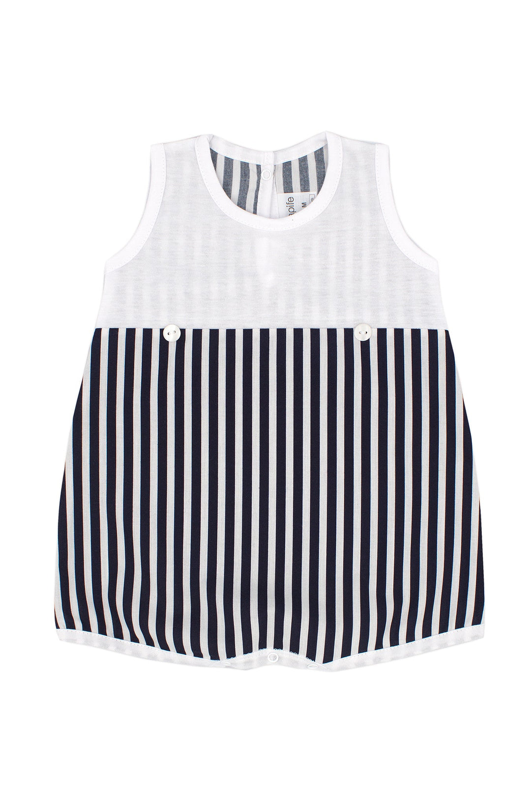Rapife "Bobby" Black Striped Romper - Millie and John
