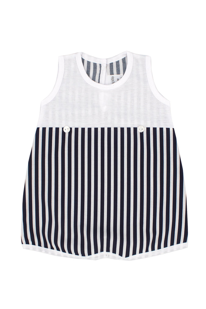 Rapife "Bobby" Black Striped Romper - Millie and John