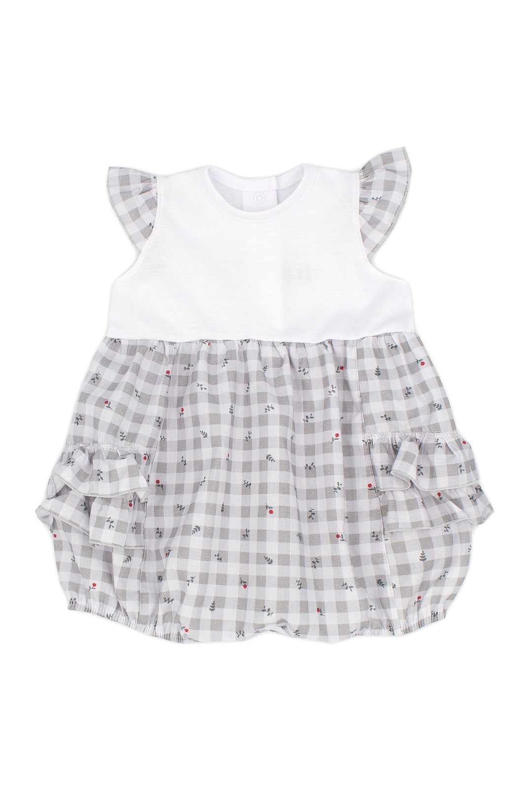 Rapife "Esmeralda" Grey Gingham Romper - Millie and John