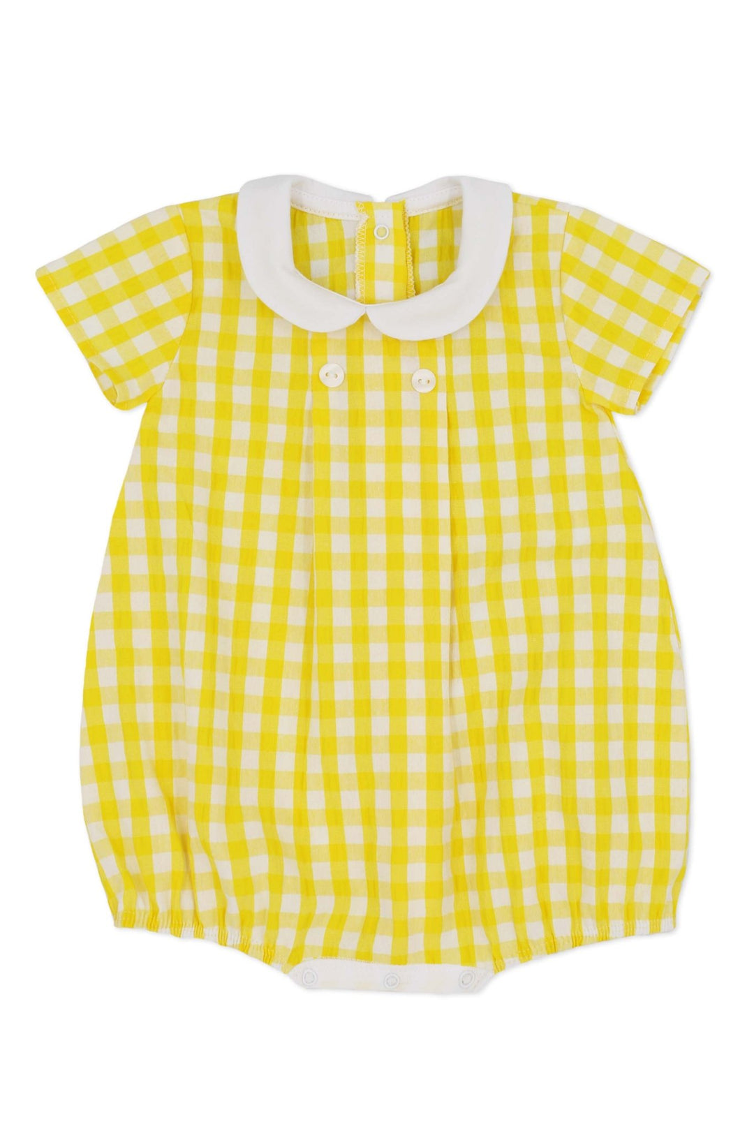 Rapife "Gabriel" Lemon Gingham Romper - Millie and John