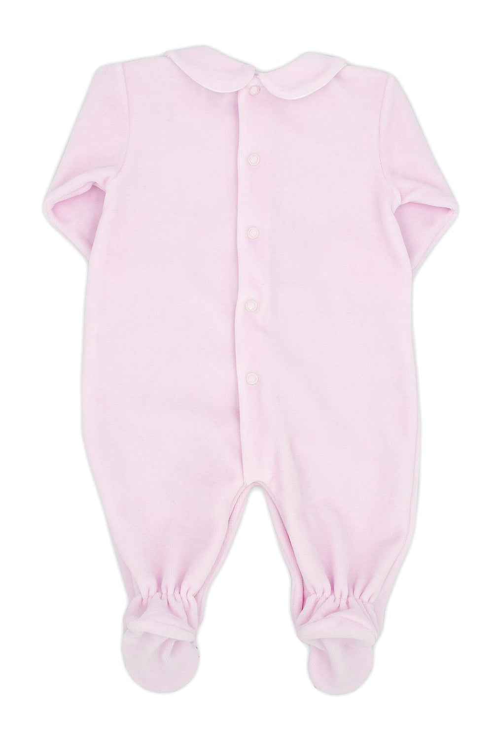 Rapife "Iris" Pink Velour Ditsy Floral Sleepsuit - Millie and John