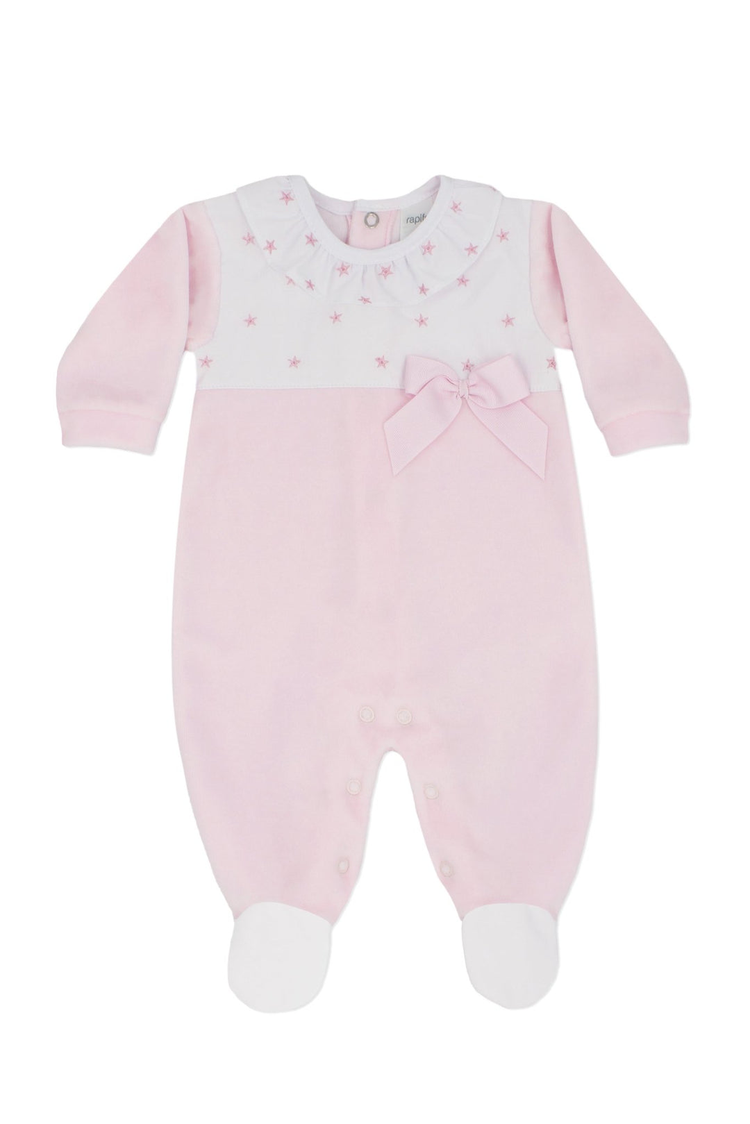 Rapife "Jessica" Pink Velour Star Sleepsuit - Millie and John