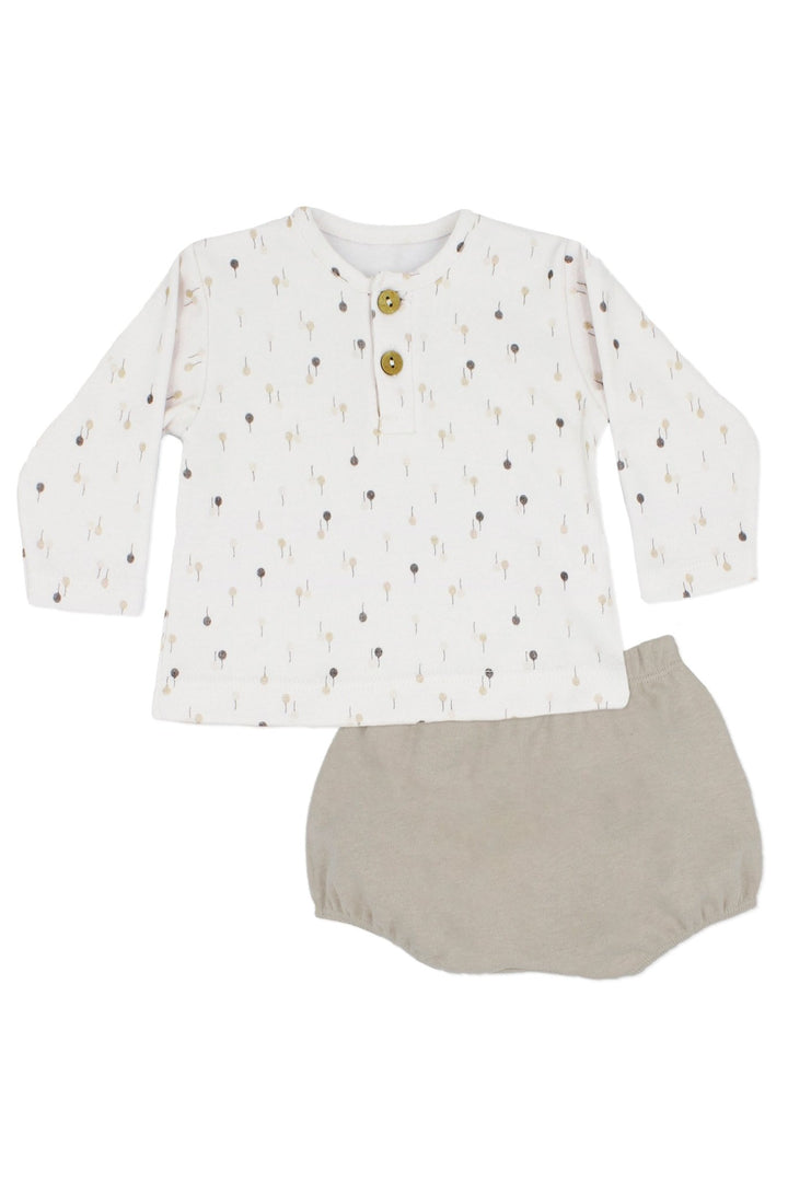 Rapife "Jude" Sand Balloon Print Top & Jam Pants - Millie and John