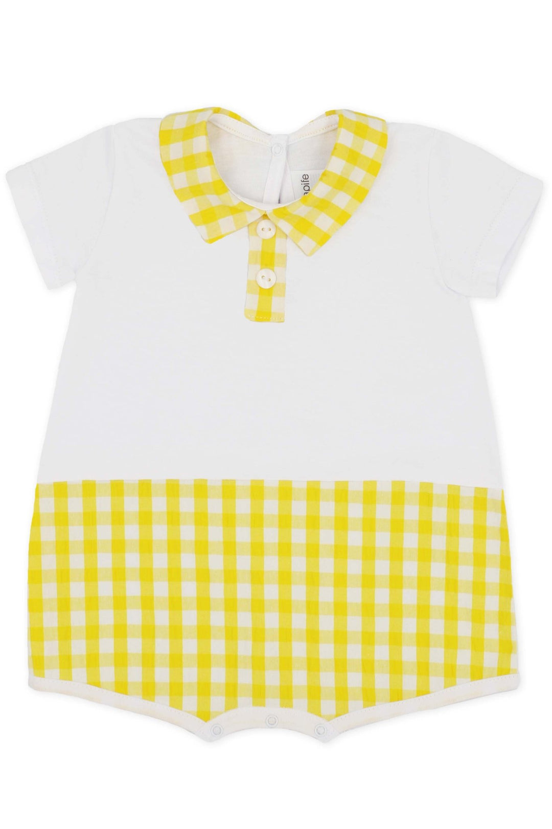 Rapife "Luka" Lemon Gingham Romper - Millie and John