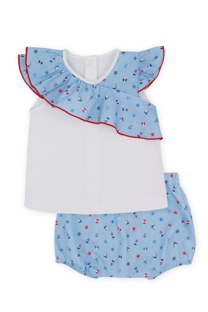 Rapife "Marina" Blue Nautical Blouse & Bloomers - Millie and John