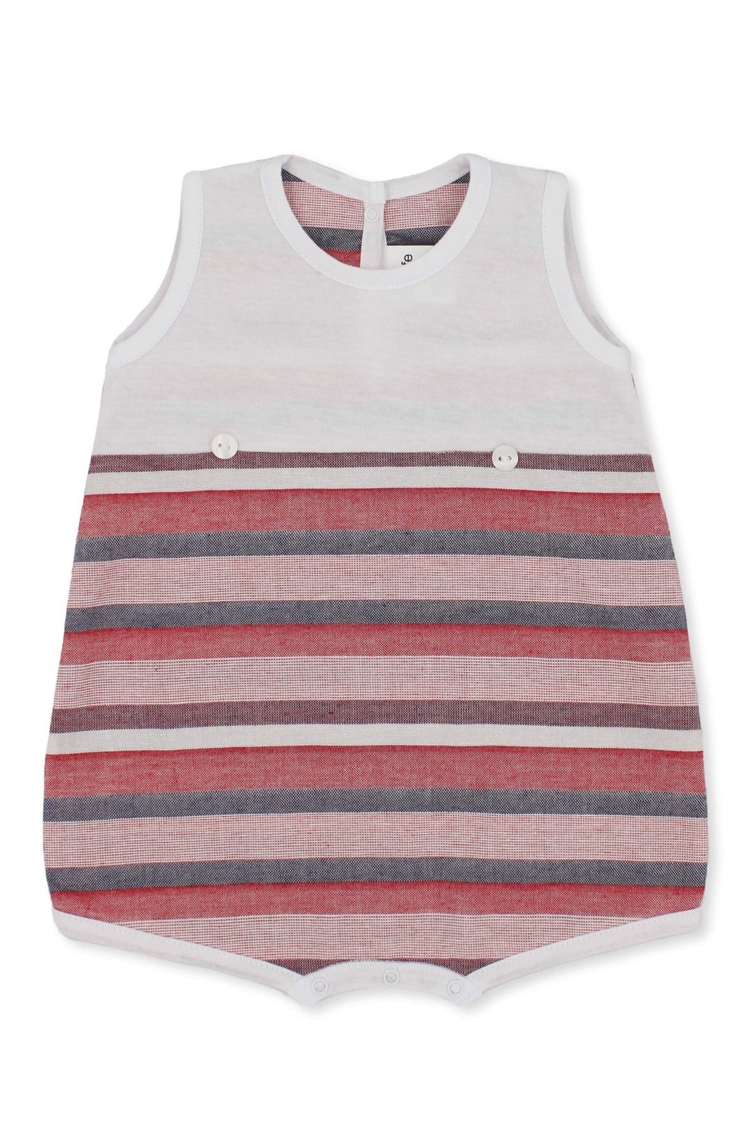 Rapife "Mason" Red Striped Sleeveless Romper - Millie and John