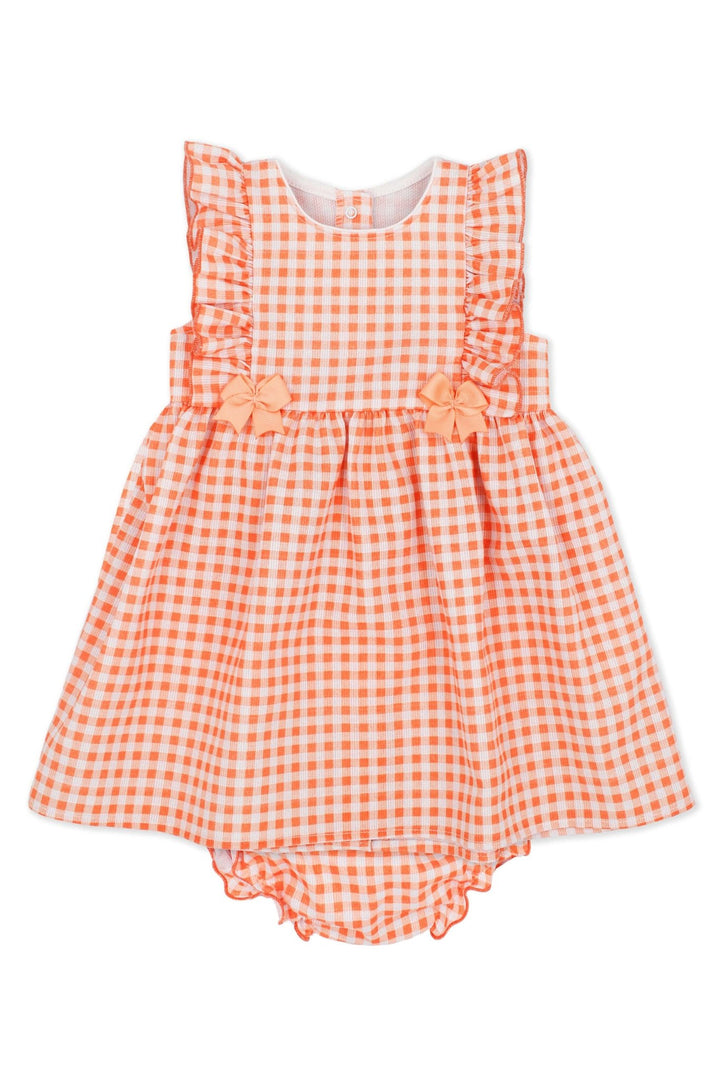 Rapife "Peaches" Orange Gingham Dress & Bloomers - Millie and John