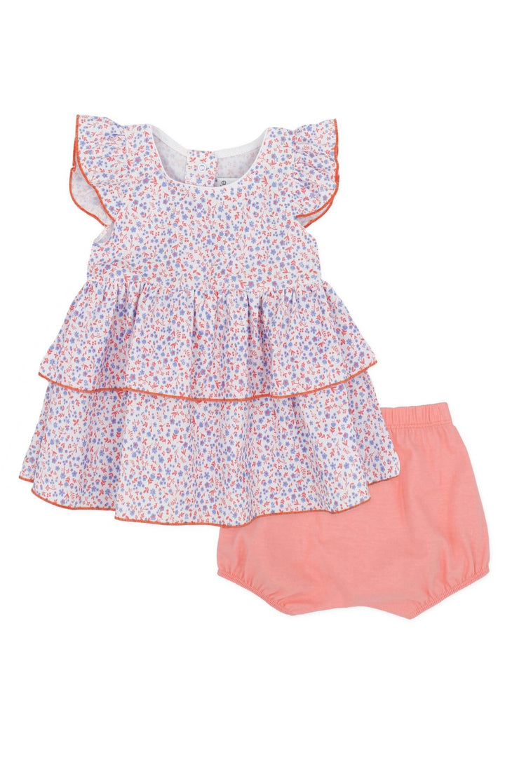 Rapife "Petal" Salmon Floral Blouse &amp; Bloomers - Millie and John