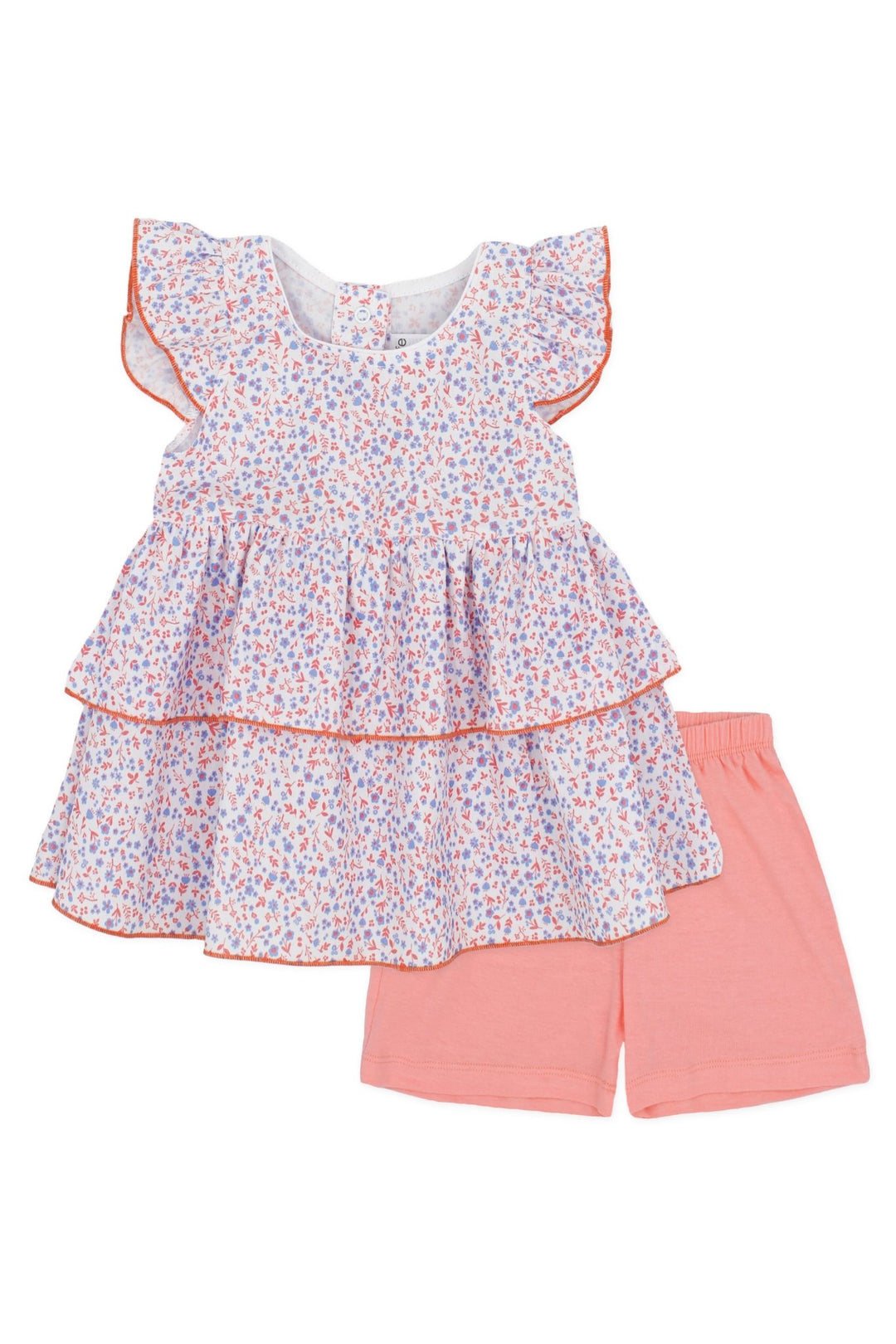 Rapife "Petal" Salmon Floral Blouse & Shorts - Millie and John