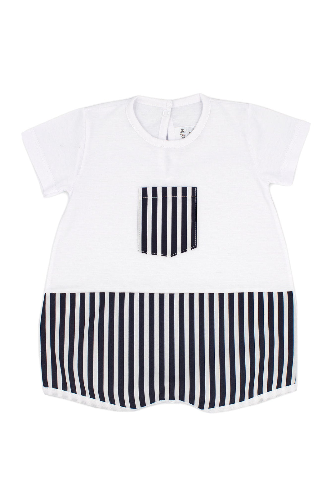 Rapife "Reggie" Black Striped Romper - Millie and John