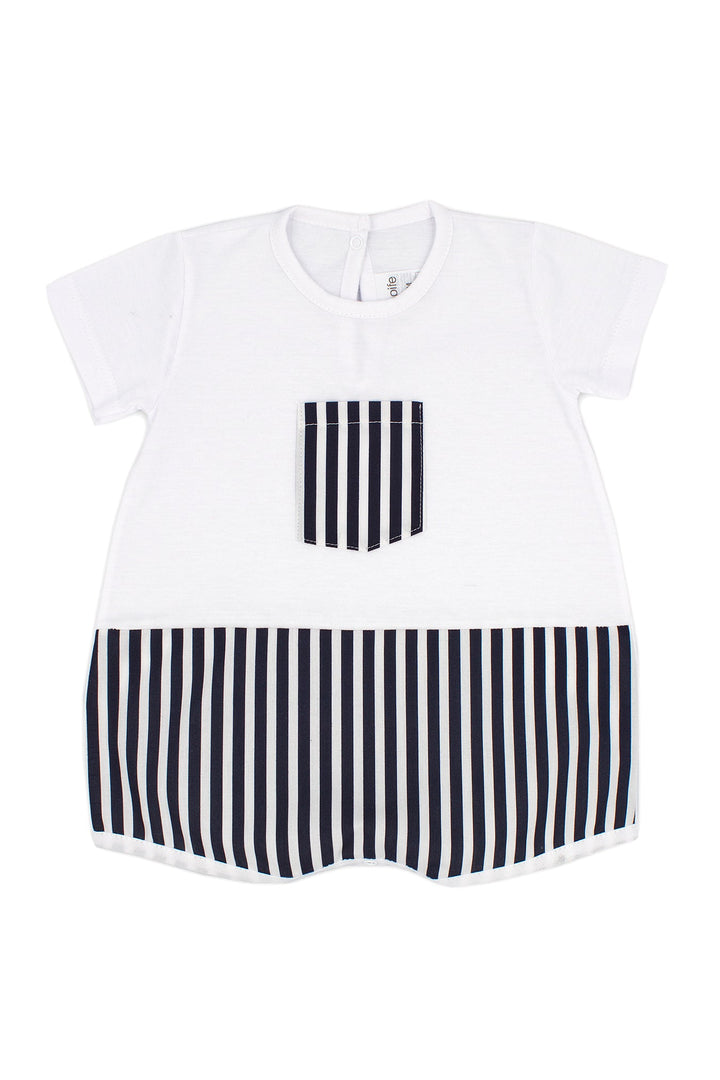 Rapife "Reggie" Black Striped Romper - Millie and John