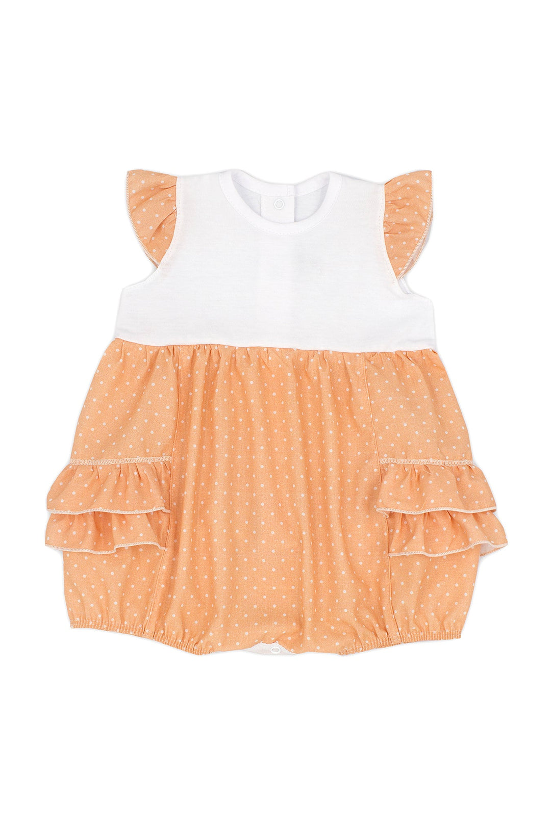 Rapife "Romilly" Apricot Polka Dot Romper - Millie and John