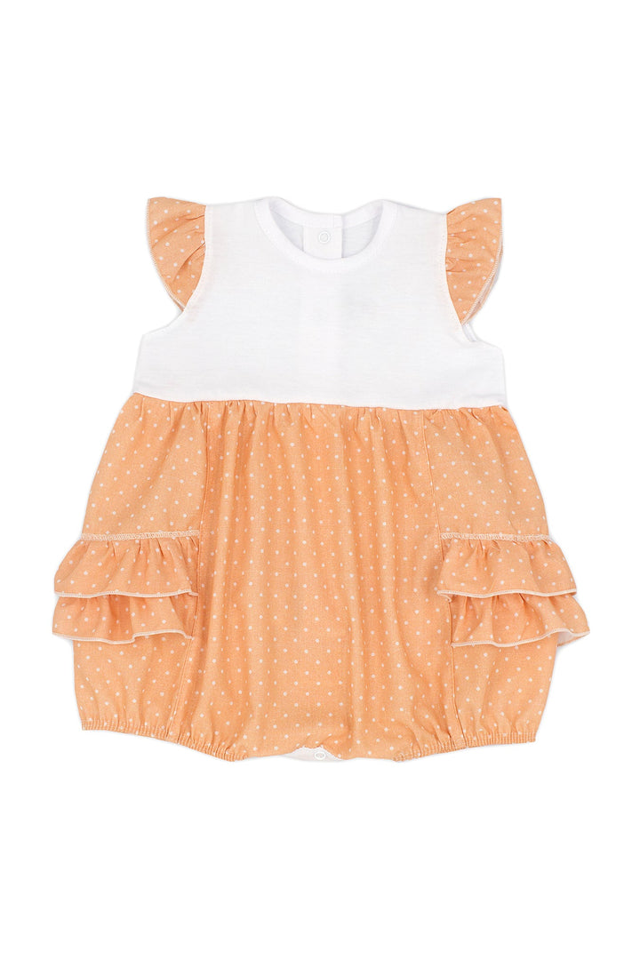 Rapife "Romilly" Apricot Polka Dot Romper - Millie and John