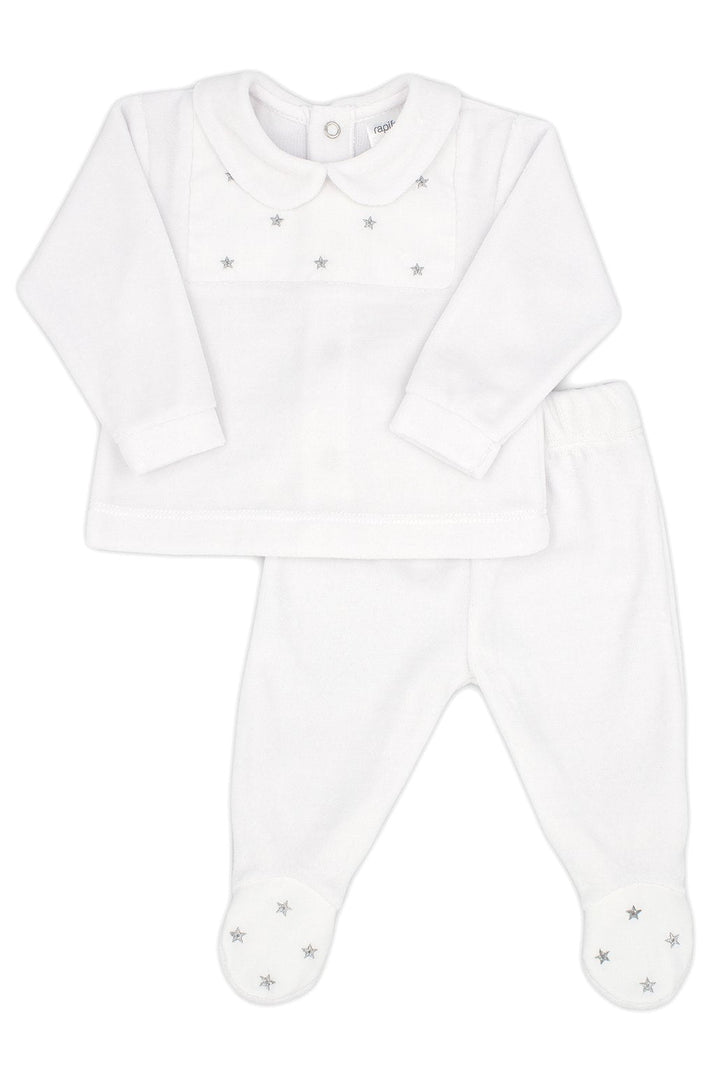 Rapife "Sutton" White Velour Star Top & Leggings - Millie and John