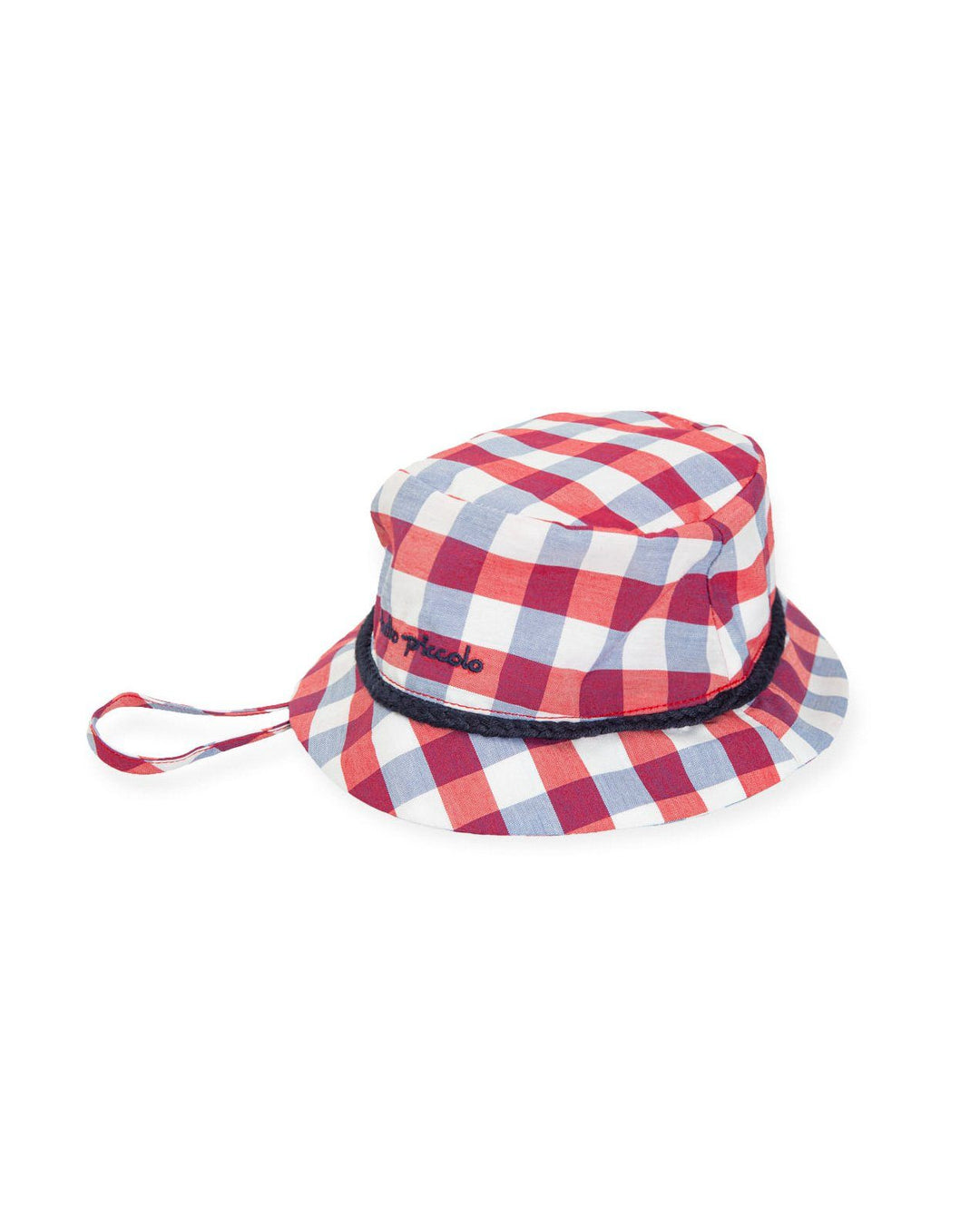 Tutto Piccolo Red, Navy & White Checked Sun Hat | Millie and John