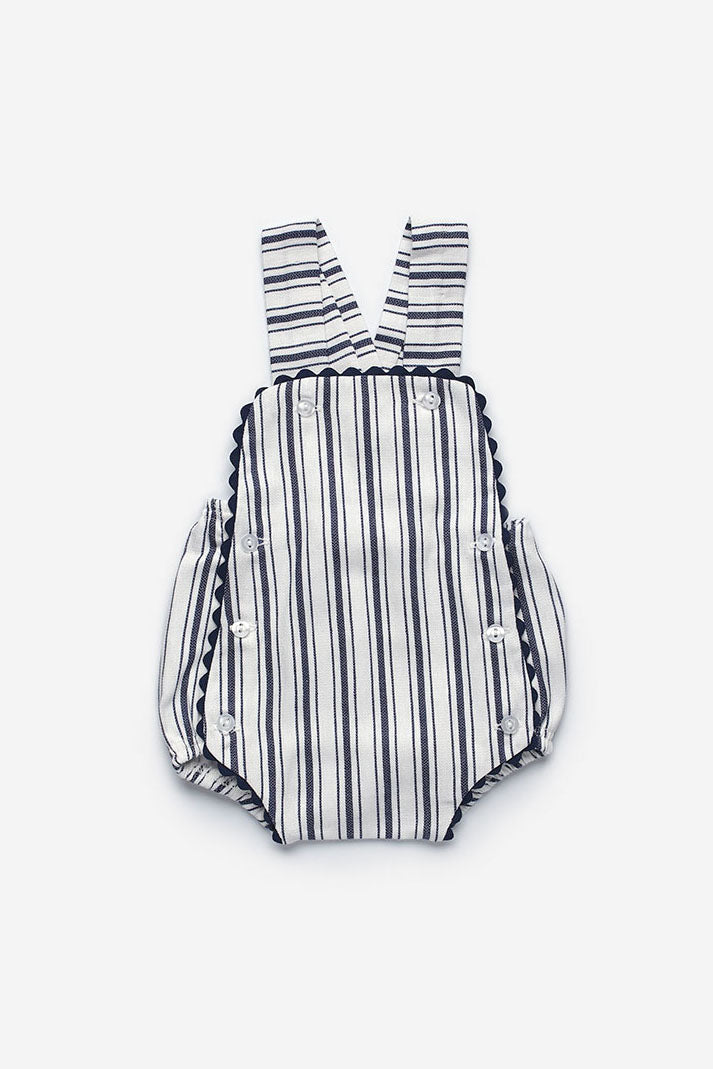 Juliana "Remy" Striped Dungaree Romper | Millie and John