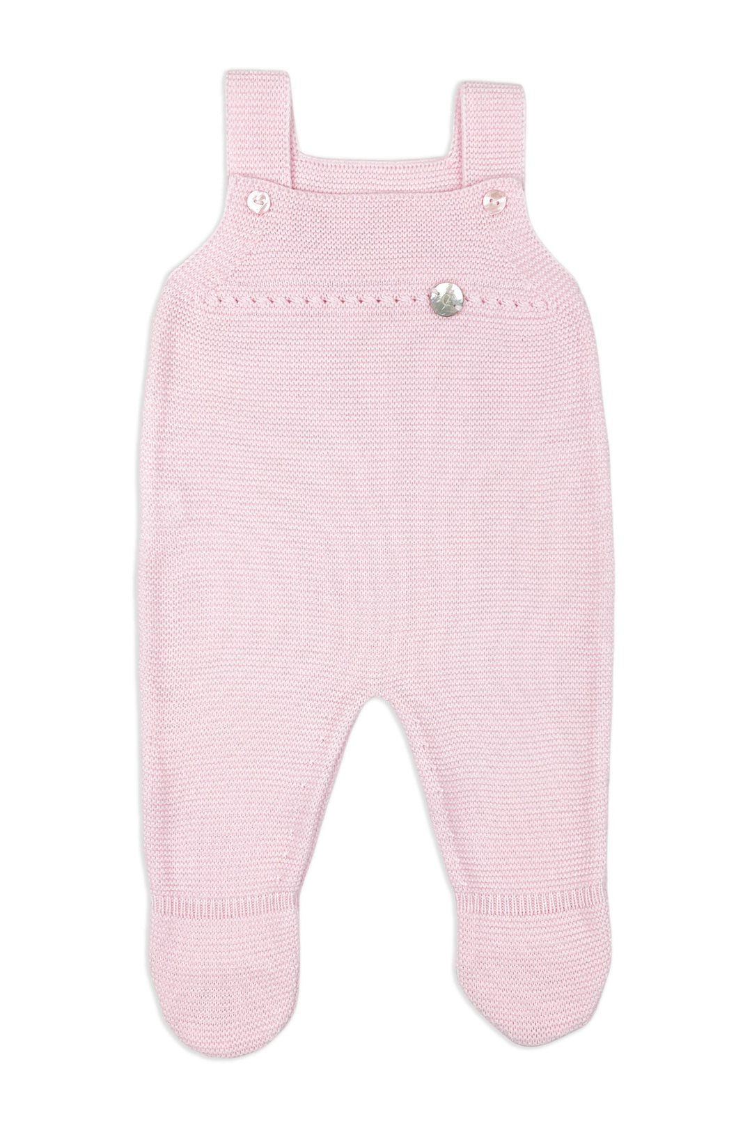 Granlei "Rowen" Baby Pink Knitted Dungarees | Millie and John