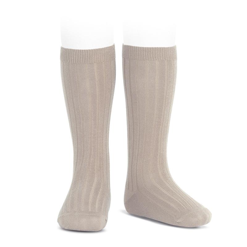 Condor Stone Wide Ribbed Knee High Socks | Millie and John