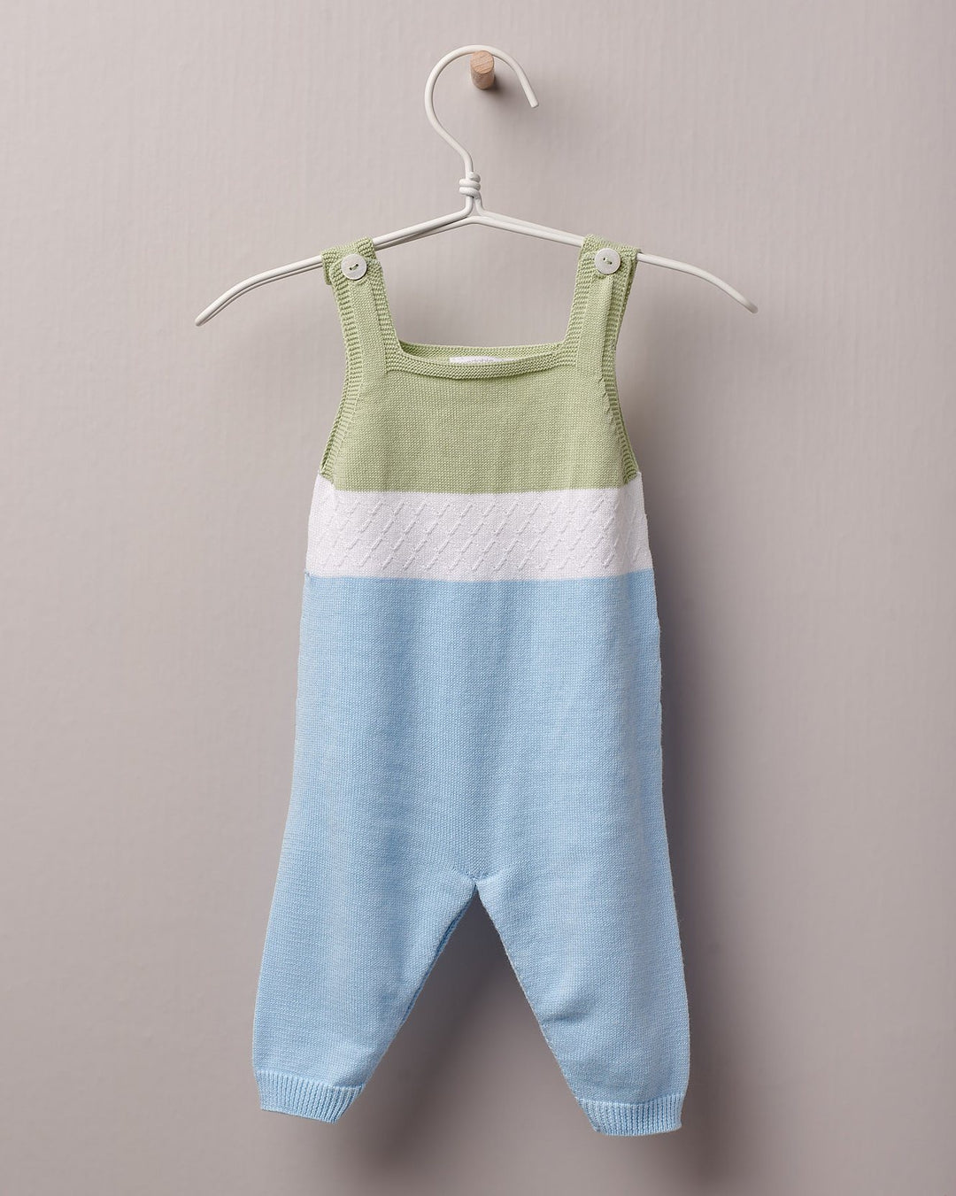 Wedoble "Toby" Green & Blue Striped Overalls | Millie and John