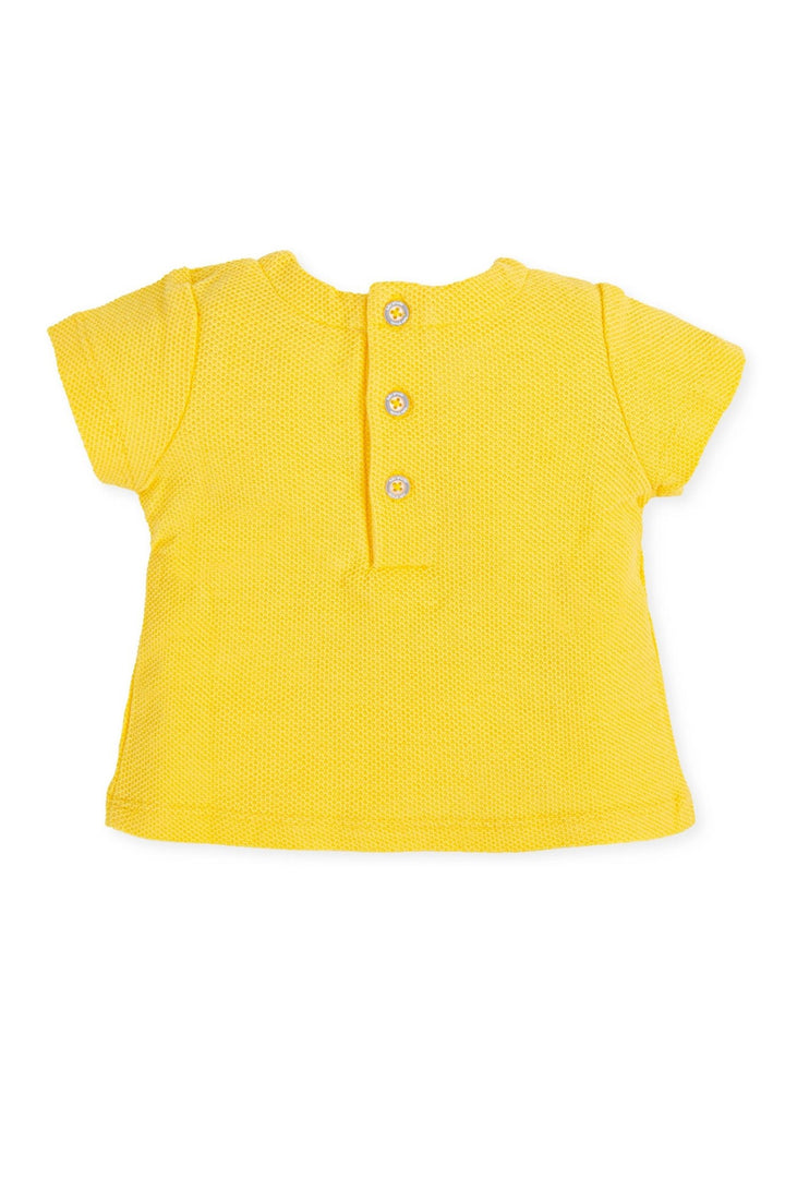 Tutto Piccolo "Julius" Yellow Top & Striped Jam Pants - Millie and John