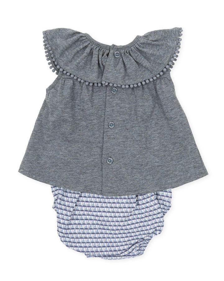 Tutto Piccolo "Maggie" Sailboat Print Bloomers & Blouse - Millie and John