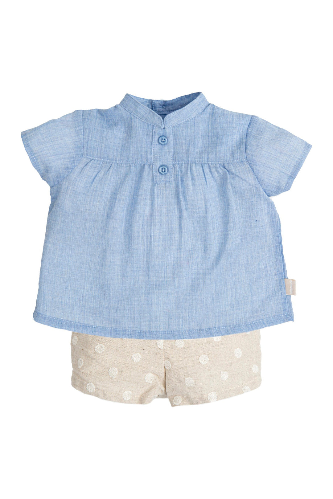 Tutto Piccolo "Rafael" Blue Shirt & Linen Jam Pants - Millie and John