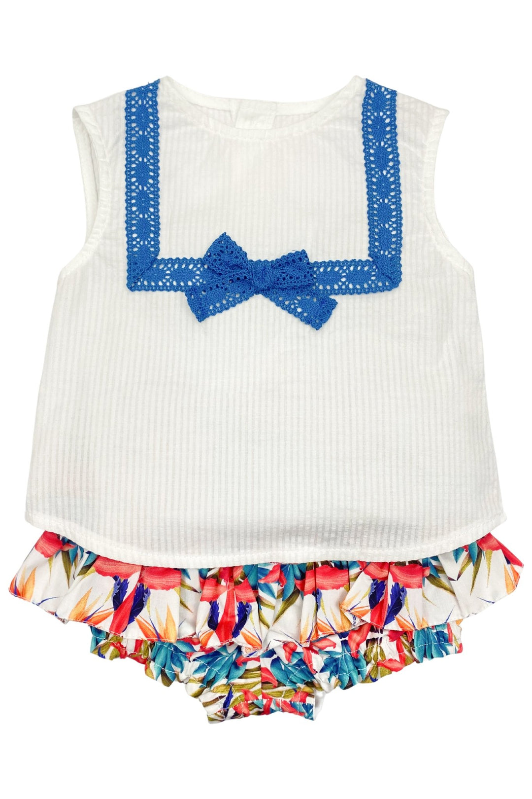 Valentina Bebes "Cecelia" Bird of Paradise Blouse & Skort - Millie and John