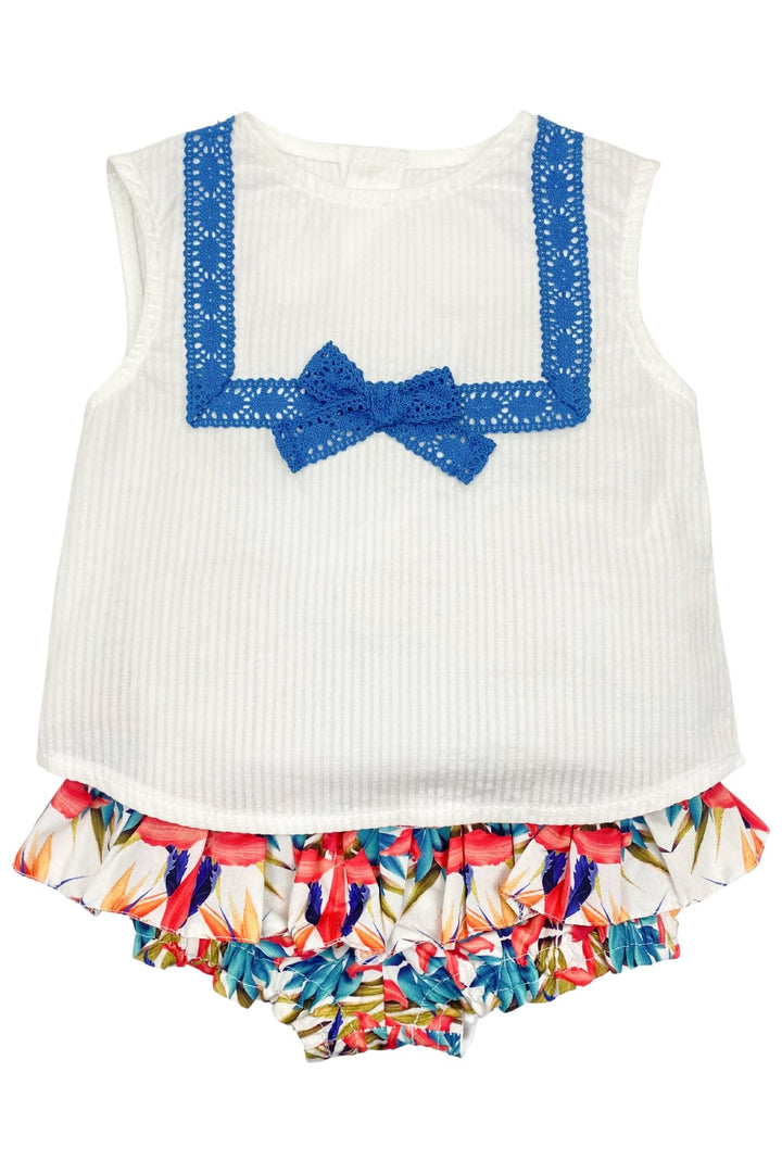 Valentina Bebes "Cecelia" Bird of Paradise Blouse & Skort - Millie and John