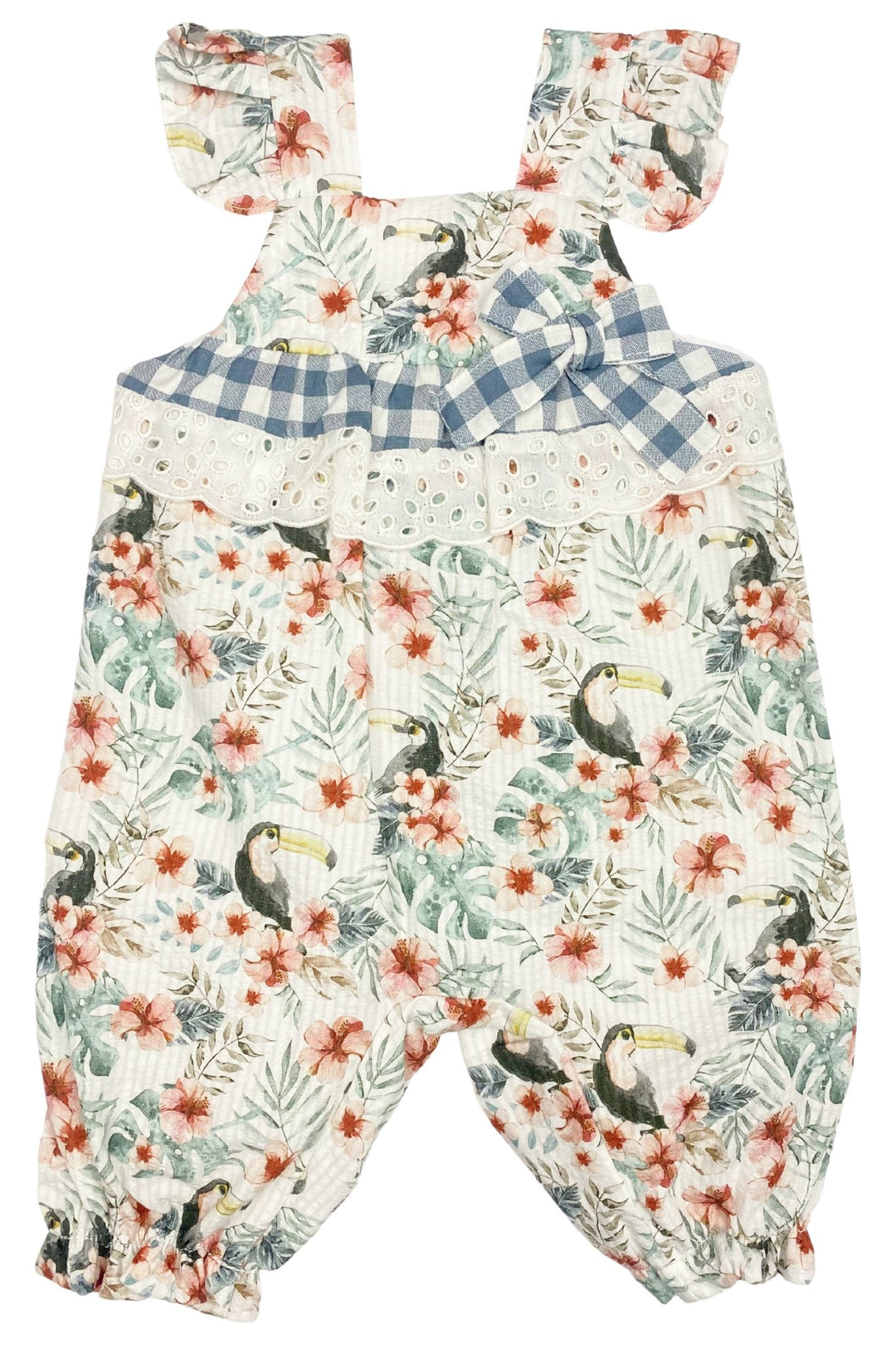 Valentina Bebes "Delphine" Navy Toucan Print Jumpsuit - Millie and John