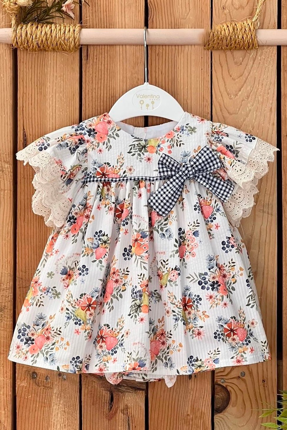 Valentina Bebes "Lottie" Multicoloured Floral Dress & Bloomers - Millie and John