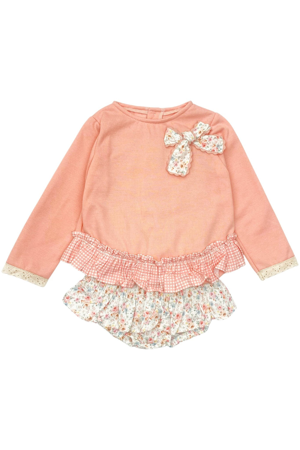 Valentina Bebes "Sylvie" Dusky Pink Top & Floral Skirt - Millie and John