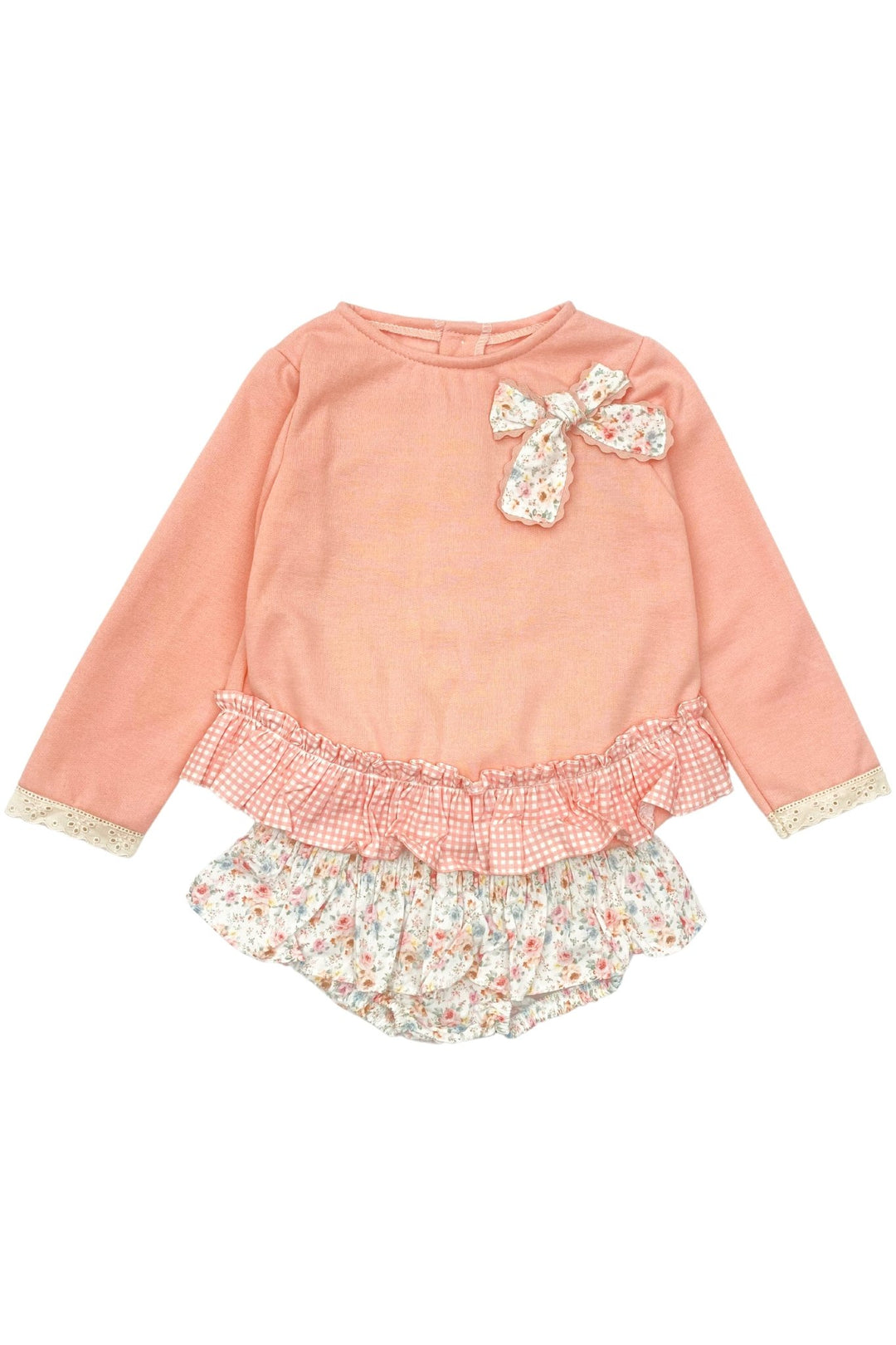 Valentina Bebes "Sylvie" Dusky Pink Top & Floral Skirt - Millie and John