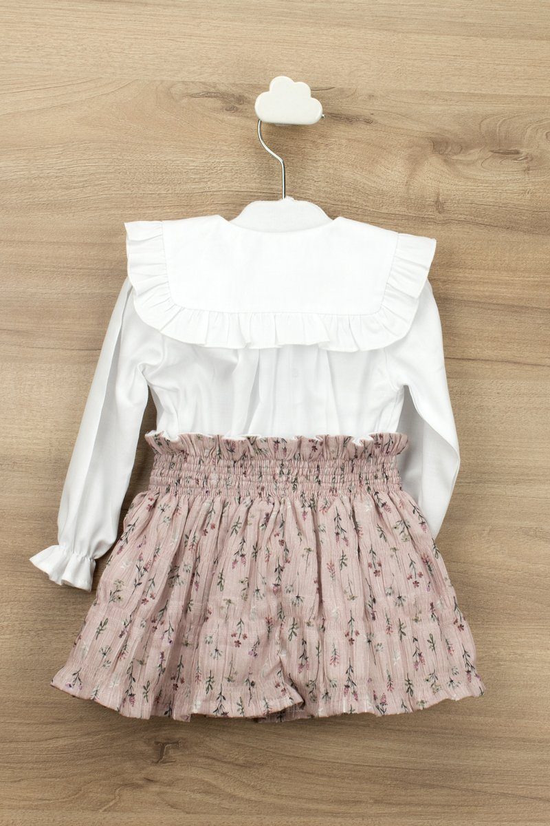 Babidu "Violet" White Blouse & Floral Skirt | Millie and John