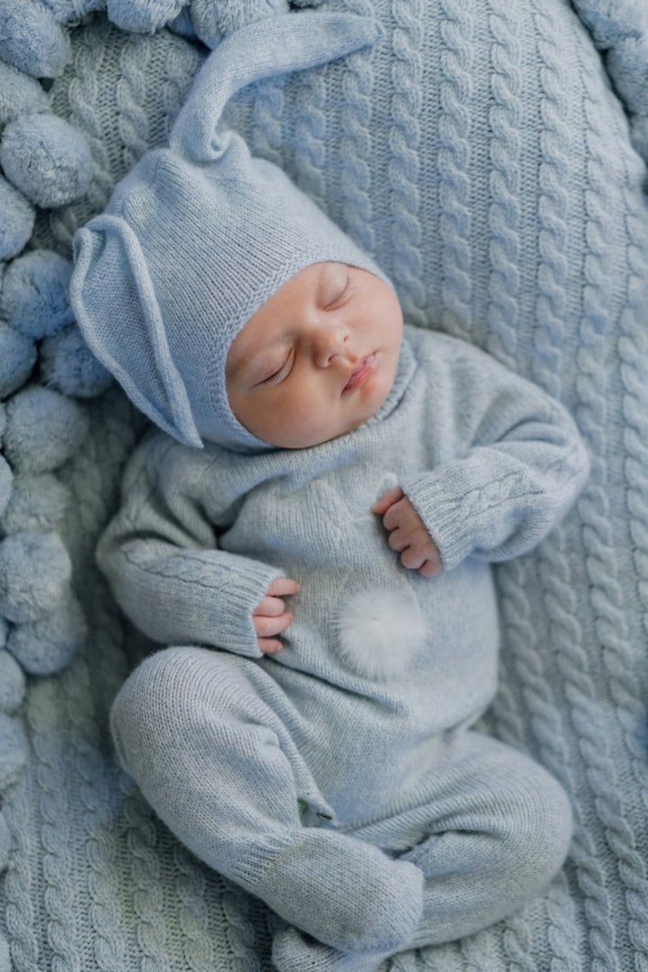 Wedoble "Binky" Cashmere Bunny Babygrow - Millie and John