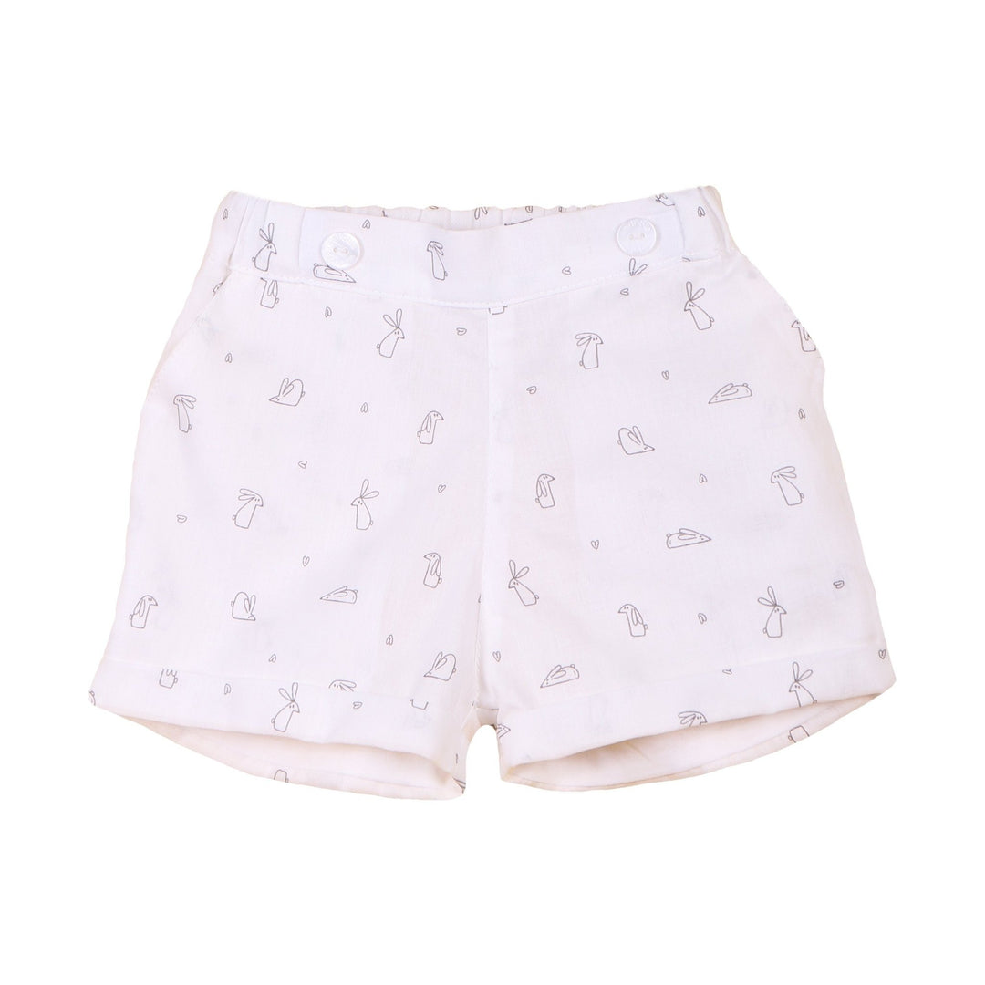Wedoble Ivory Bunny Print Shorts & Top - Millie and John