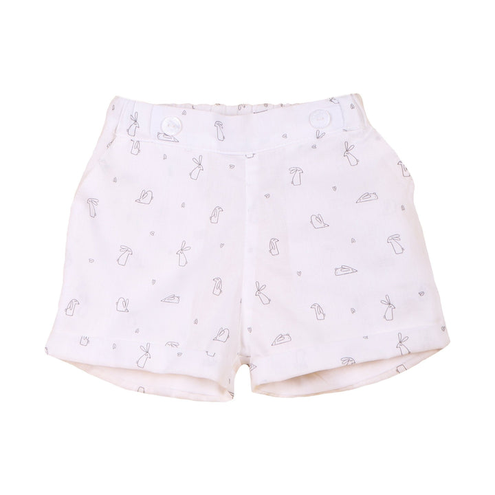 Wedoble Ivory Bunny Print Shorts & Top - Millie and John