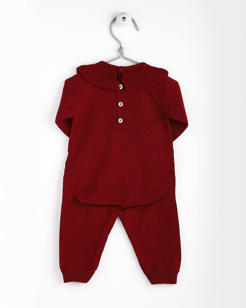 Wedoble Knitted Ruffle Collar Romper - Millie and John