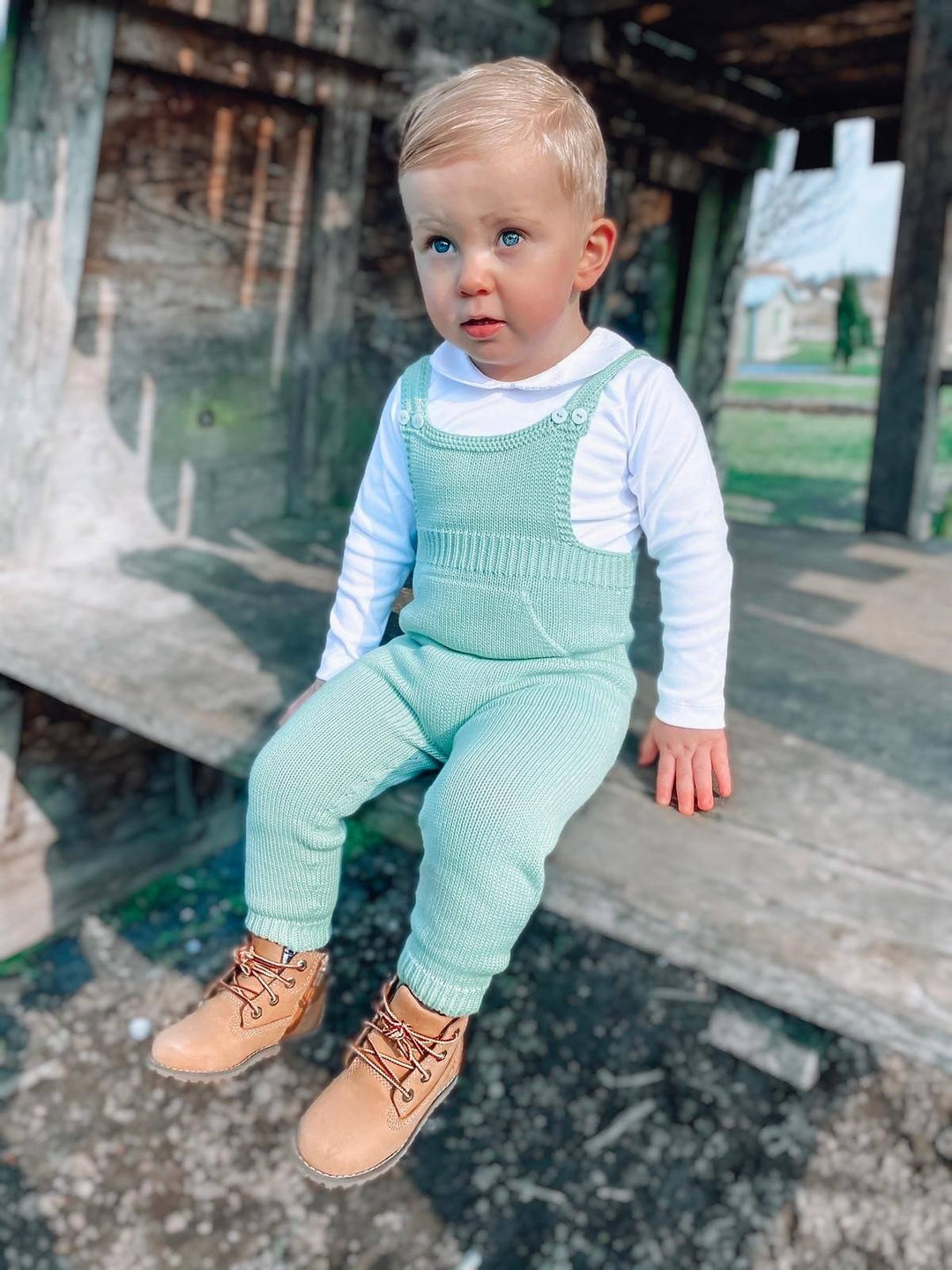 Wedoble "Leo" Knitted Dungarees - Millie and John